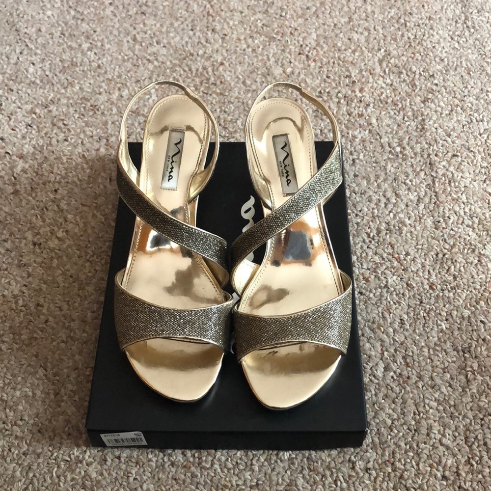 Nina Gold Platino Bliss Heels